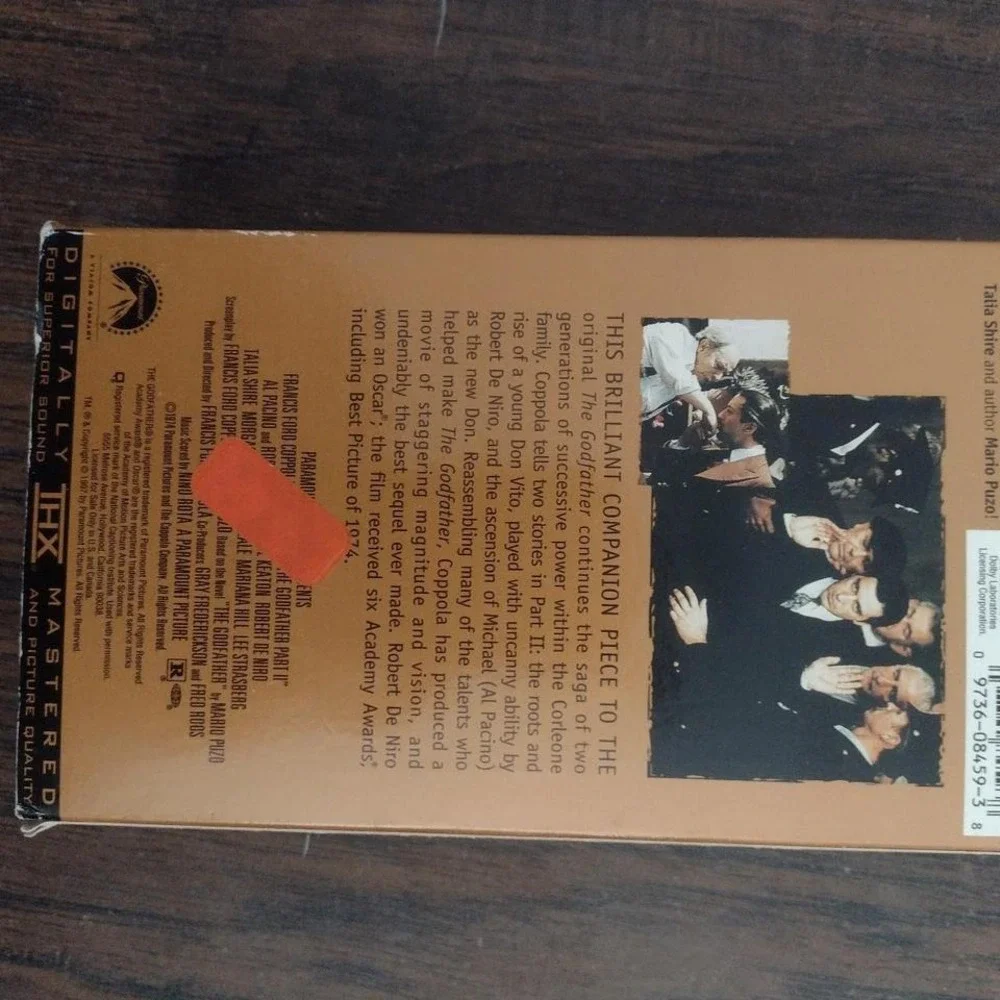The Godfather Part II VHS movies two vhs tapes in good condition